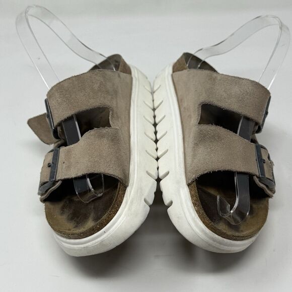 Birkenstock Papillio Arizona Sandals Womens 7 EU 38 Narrow Brown Platform Shoes - Picture 8 of 16